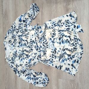 The Limited Blue and Black Patterned Dress